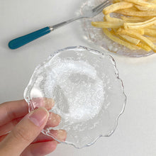 Load image into Gallery viewer, Ins Glacier Glass Plate Small Dish Jewelry Storage Tray Photography Decoration Photo Props Snacks Dessert Storage Tray