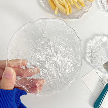 Load image into Gallery viewer, Ins Glacier Glass Plate Small Dish Jewelry Storage Tray Photography Decoration Photo Props Snacks Dessert Storage Tray