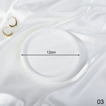 Load image into Gallery viewer, Ins Plate Irregular Pattern Gypsum Jewelry Plate Snacks Dessert Storage Tray Enamel Trinket Dish Photography Props