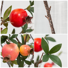 Load image into Gallery viewer, Artificial Floral Branch Pomegranate 5/6 Fruits Fake Flowers Artificial Plant Decorative Flowers Home Decor Wedding Decoration Photo Props