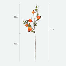 Load image into Gallery viewer, Artificial Floral Branch Pomegranate 5/6 Fruits Fake Flowers Artificial Plant Decorative Flowers Home Decor Wedding Decoration Photo Props