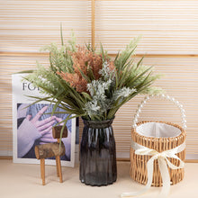 Load image into Gallery viewer, Artificial Flowers Flocked Plastic Lavender Bundle Fake Plants Wedding Bouquet Indoor Outdoor Home Kitchen Office Table