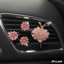 Load image into Gallery viewer, 4Pcs Car Air Conditioner Vent Daisy Perfume Clip Exquisite Decoration for for Girl Women's Car Accessories