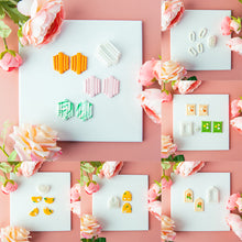 Load image into Gallery viewer, Geometric Polymer Clay Earring Cutter Cutting Mold DIY French Earrings Jewelry Pendant Embossing Making Tool