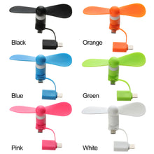 Load image into Gallery viewer, Portable Phone Fan 2 in 1 Type-C Small Mini Fan for Mobile Phone