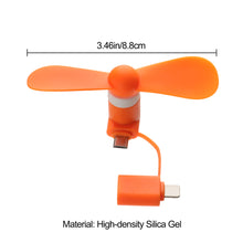 Load image into Gallery viewer, Portable Phone Fan 2 in 1 Type-C Small Mini Fan for Mobile Phone