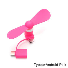 Load image into Gallery viewer, Portable Phone Fan 2 in 1 Type-C Small Mini Fan for Mobile Phone