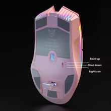 Load image into Gallery viewer, CW905 Cute Pink Wireless Gaming Mouse RGB Marquee Rechargeable Desktop Computer Notebook Mouse