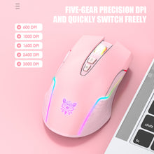 Load image into Gallery viewer, CW905 Cute Pink Wireless Gaming Mouse RGB Marquee Rechargeable Desktop Computer Notebook Mouse