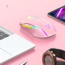 Load image into Gallery viewer, CW905 Cute Pink Wireless Gaming Mouse RGB Marquee Rechargeable Desktop Computer Notebook Mouse