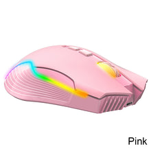 Load image into Gallery viewer, CW905 Cute Pink Wireless Gaming Mouse RGB Marquee Rechargeable Desktop Computer Notebook Mouse