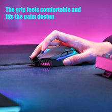 Load image into Gallery viewer, CW905 Pink Wired Gaming Mouse 7 Programmable Buttons 6 Levels Adjustable DPI 7 RGB Lighting Modes Ergonomic Mice for PC