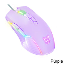 Load image into Gallery viewer, CW905 Pink Wired Gaming Mouse 7 Programmable Buttons 6 Levels Adjustable DPI 7 RGB Lighting Modes Ergonomic Mice for PC