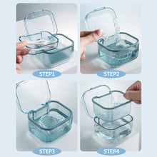Load image into Gallery viewer, Multi-function Dental Braces Storage Box Orthodontic Denture Retainer Soaking Container Partial Teeth Cleaning Case