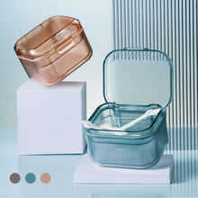 Load image into Gallery viewer, Multi-function Dental Braces Storage Box Orthodontic Denture Retainer Soaking Container Partial Teeth Cleaning Case