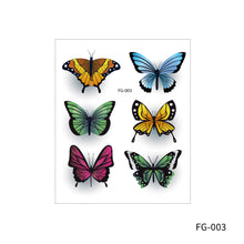 Load image into Gallery viewer, Cartoon Butterfly Temporary Wings Waterproof Tattoo Sticker for Fashion Women Girls Body Finger Art Flowers Tattoo Sticker