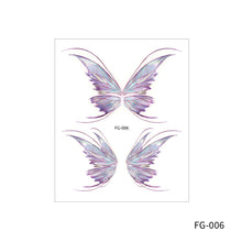 Load image into Gallery viewer, Cartoon Butterfly Temporary Wings Waterproof Tattoo Sticker for Fashion Women Girls Body Finger Art Flowers Tattoo Sticker