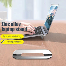 Load image into Gallery viewer, Zinc Alloy Laptop Stand Notebook Support Foldable Desk Holder Stand For Macbook Laptop iPad Tablet Portable Cooling Base Bracket