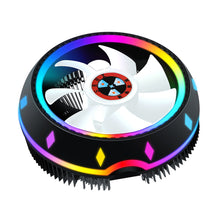 Load image into Gallery viewer, Silent RGB LED Air CPU Cooler Fan Desktop Computer Heatsink Radiato Colorful Cooling for Intel 115X AMD 10x10x2.5cm