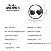 Load image into Gallery viewer, M1s Wireless Bluetooth-compatible Earphone Bone Conduction Stereo Noise-canceling Dual Microphones Headset for Xiaomi Huawei
