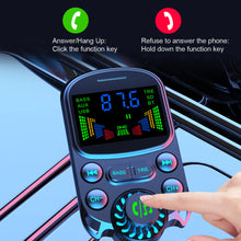 Load image into Gallery viewer, PD Fast Charge Bluetooth Hands-free Car Charger FM Transmitter Car MP3 Player Cigarette Lighter U Disk Card BC86