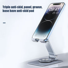 Load image into Gallery viewer, Multifunctional Desktop Live Bracket Aluminum Alloy Mobile Phone Folding Bracket Lazy Rotating Mobile Phone Tablet Bracket