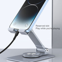 Load image into Gallery viewer, Multifunctional Desktop Live Bracket Aluminum Alloy Mobile Phone Folding Bracket Lazy Rotating Mobile Phone Tablet Bracket