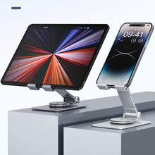 Load image into Gallery viewer, Multifunctional Desktop Live Bracket Aluminum Alloy Mobile Phone Folding Bracket Lazy Rotating Mobile Phone Tablet Bracket