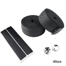 Load image into Gallery viewer, 1.9M Fixed Gear Road Bike Handlebar Tape Straps PU Leather Put the Sweat Absorption Hollow Breathable Winding