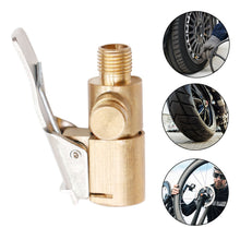 Load image into Gallery viewer, Car Tire Air Chuck Inflator Pump Valve Connector Clip-on Adapter Car Brass 8mm Tyre Wheel Valve For Inflatable Pump