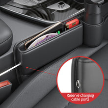 Load image into Gallery viewer, Universal Car Seat Gap Water Cup Holder PU Crevice Side Storage Box Driver Front Auto Car Seat Gap Filler Car Interior Organizer