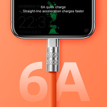 Load image into Gallery viewer, 120W Metal USB Protection Charge Cable Fast Charging Data Cable For Micro Type-C Silicone Quickly Charge With Cable Organizer