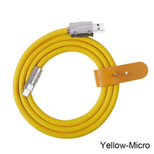 Load image into Gallery viewer, 120W Metal USB Protection Charge Cable Fast Charging Data Cable For Micro Type-C Silicone Quickly Charge With Cable Organizer