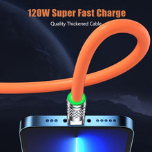 Load image into Gallery viewer, 3 IN 1 Zinc Alloy Charging Cable 120W 6A Super Fast Charger USB Protecetion For Micro Type-C With Indicate Light 480 Mbps Transmission