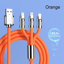 Load image into Gallery viewer, 3 IN 1 Zinc Alloy Charging Cable 120W 6A Super Fast Charger USB Protecetion For Micro Type-C With Indicate Light 480 Mbps Transmission