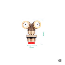 Load image into Gallery viewer, 1/2" Misting Nozzle Brass Atomizing Spray Fitting Nebulizer Hose Connector Water Sprinkler Adjustable for Garden Lawn Irrigation