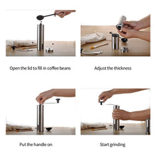 Load image into Gallery viewer, Manual Coffee Grinder Mini Stainless Steel Handmade Coffee Bean Grinders Portable Handheld Mill Foamer Coffee Accessories Kitchen Tool