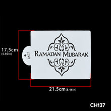 Load image into Gallery viewer, 1Pc Ramadan Eid Mubarak Moon Star Spray Stencils Cake Topper Decor Ramadan Decoration Baking Tools Mould Party Muslim Islamic