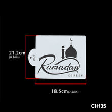 Load image into Gallery viewer, 1Pc Ramadan Eid Mubarak Moon Star Spray Stencils Cake Topper Decor Ramadan Decoration Baking Tools Mould Party Muslim Islamic