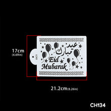 Load image into Gallery viewer, 1Pc Ramadan Eid Mubarak Moon Star Spray Stencils Cake Topper Decor Ramadan Decoration Baking Tools Mould Party Muslim Islamic