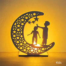 Load image into Gallery viewer, Wooden EID Mubarak LED Light Decoration Ramadan Mubarak Ornaments Islamic Muslim Pendant Eid Al Adha Party Supplies