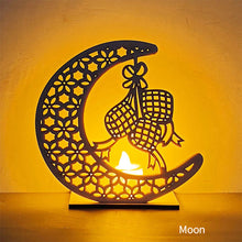 Load image into Gallery viewer, Wooden EID Mubarak LED Light Decoration Ramadan Mubarak Ornaments Islamic Muslim Pendant Eid Al Adha Party Supplies