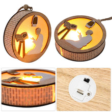 Load image into Gallery viewer, Wooden EID Mubarak LED Light Decoration Ramadan Mubarak Ornaments Islamic Muslim Pendant Eid Al Adha Party Supplies