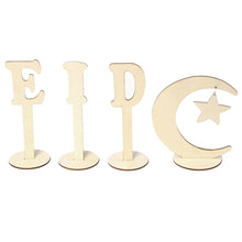Load image into Gallery viewer, Wooden Ramadan Eid Mubarak Food Tray for Home Cake Display Islam Muslim Eid Al Adha Party Supplies Ramadan Kareem Eid Gifts