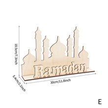 Load image into Gallery viewer, Wooden Ramadan Eid Mubarak Food Tray for Home Cake Display Islam Muslim Eid Al Adha Party Supplies Ramadan Kareem Eid Gifts