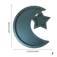 Load image into Gallery viewer, Wooden Ramadan Eid Mubarak Food Tray for Home Cake Display Islam Muslim Eid Al Adha Party Supplies Ramadan Kareem Eid Gifts