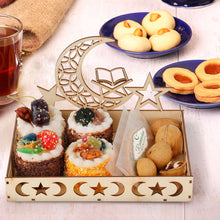 Load image into Gallery viewer, Wooden Ramadan Eid Mubarak Food Tray for Home Cake Display Islam Muslim Eid Al Adha Party Supplies Ramadan Kareem Eid Gifts