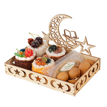Load image into Gallery viewer, Wooden Ramadan Eid Mubarak Food Tray for Home Cake Display Islam Muslim Eid Al Adha Party Supplies Ramadan Kareem Eid Gifts