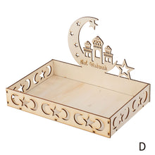 Load image into Gallery viewer, Wooden Ramadan Eid Mubarak Food Tray for Home Cake Display Islam Muslim Eid Al Adha Party Supplies Ramadan Kareem Eid Gifts