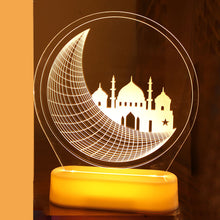 Load image into Gallery viewer, Moon Star Night Light Ramadan EID Mubarak Decoration Islamic Muslim Party Decor for Home Ramadan Eid Al Adha Decor Eid Gifts